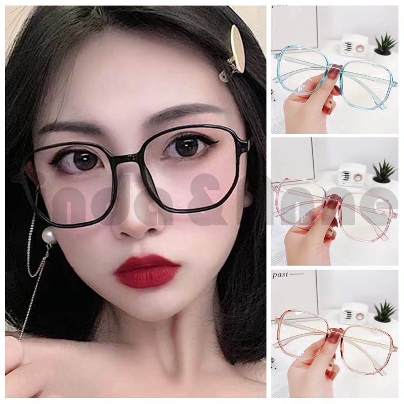 [Bayar Di Tempat] Kacamata Square Frame Wanita Korean Style Fashion Aksesoris Eyeglasses Import