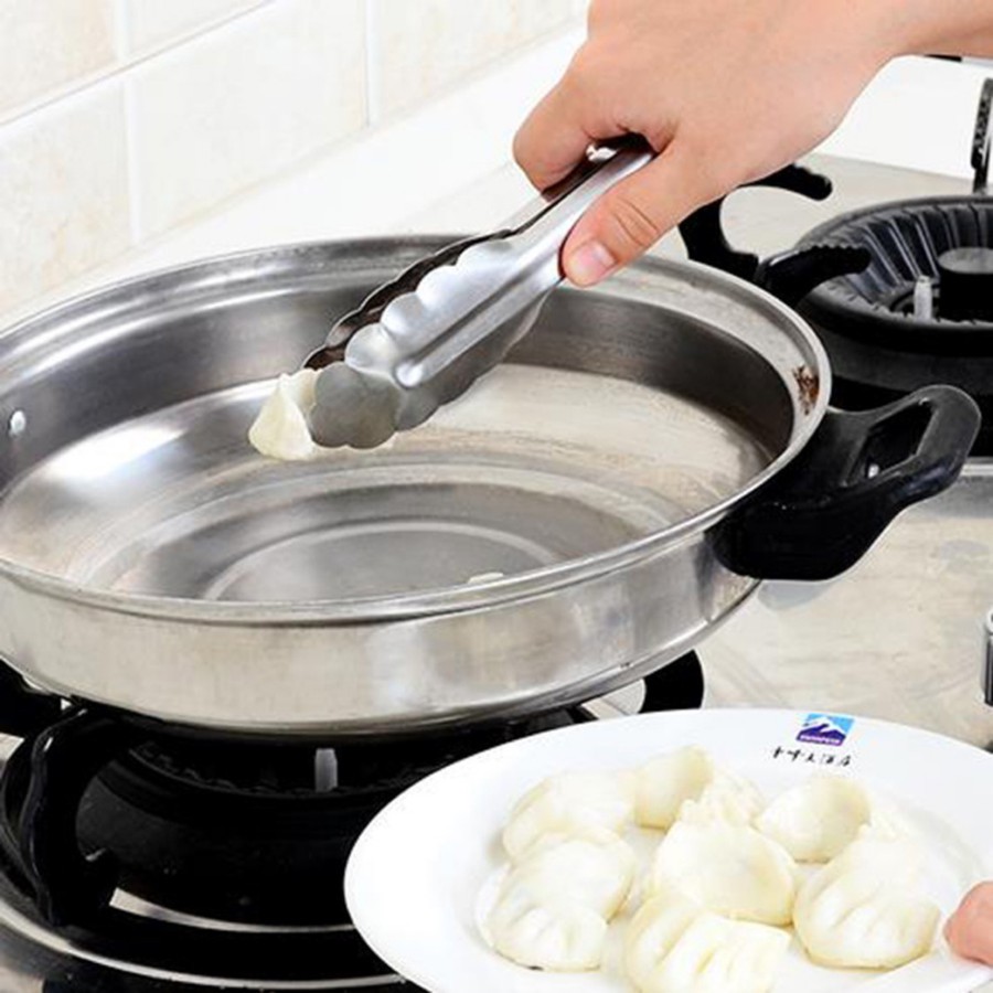 Penjepit Makanan Stainless Steel- Jepitan Gorengan Anti Karat / Capitan Kue Stainless