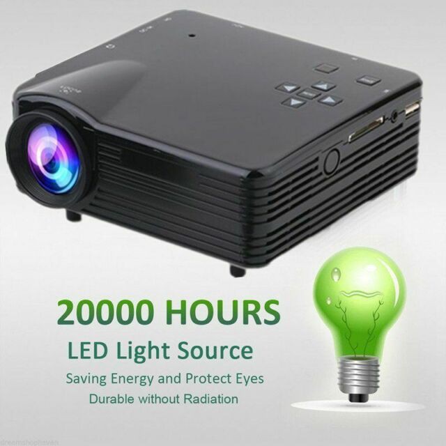 Proyektor Tv Tuner Mini Led Projector HD Proyektor Mini 500 Lumens Hdmi Usb Bioskop Infocus Cheerlux