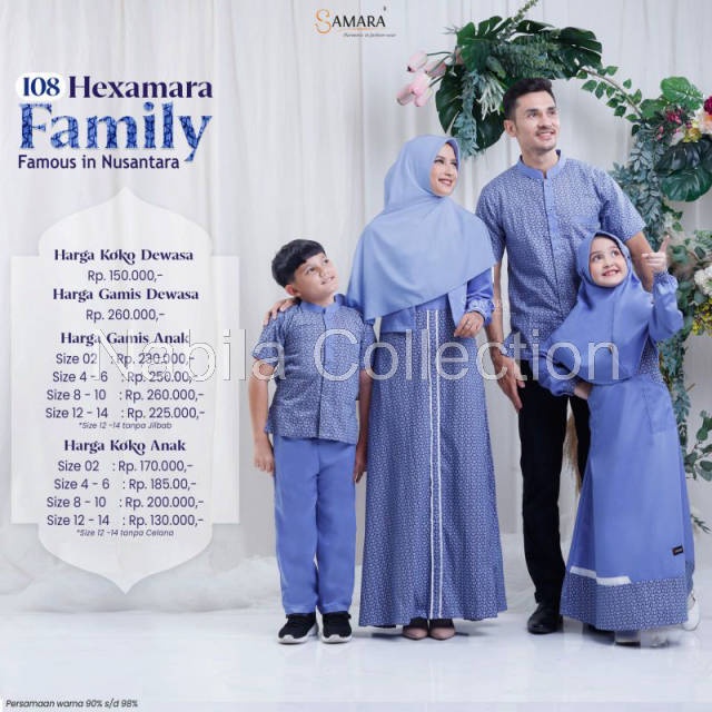 Nabila Collection - SARIMBIT SAMARA I08 HEXAMARA FAMOUS IN NUSANTARA GAMIS SARIMBIT KELUARGA BAJU MU