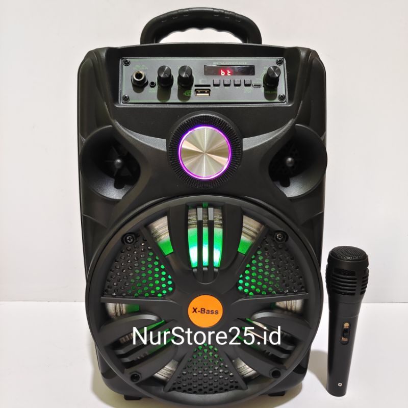 Speaker Bluetooth Portabel Fleco FL-955D Bonus Mic/salon Aktif Bluetooth FLECO