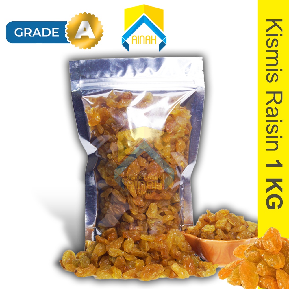 

Kismis Emas Golden Raisin 1kg Kuning arab Asam Manis | Oleh Oleh Haji & Umroh Terbaik & Termurah | Makanan Ringan Snack