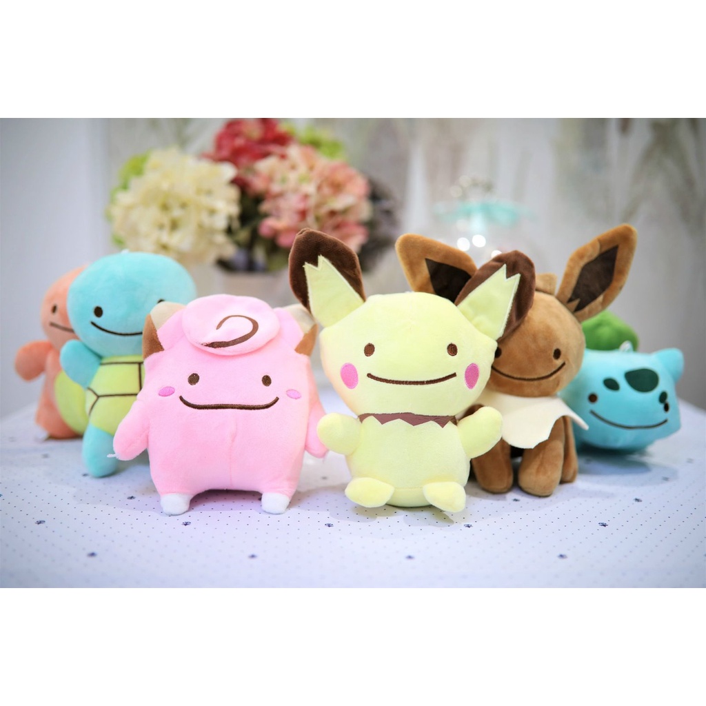 BONEKA POKEMON PIKACHU EEVEE BULBASAUR CHARMANDER SQUIRTLE CLEFAIRY
