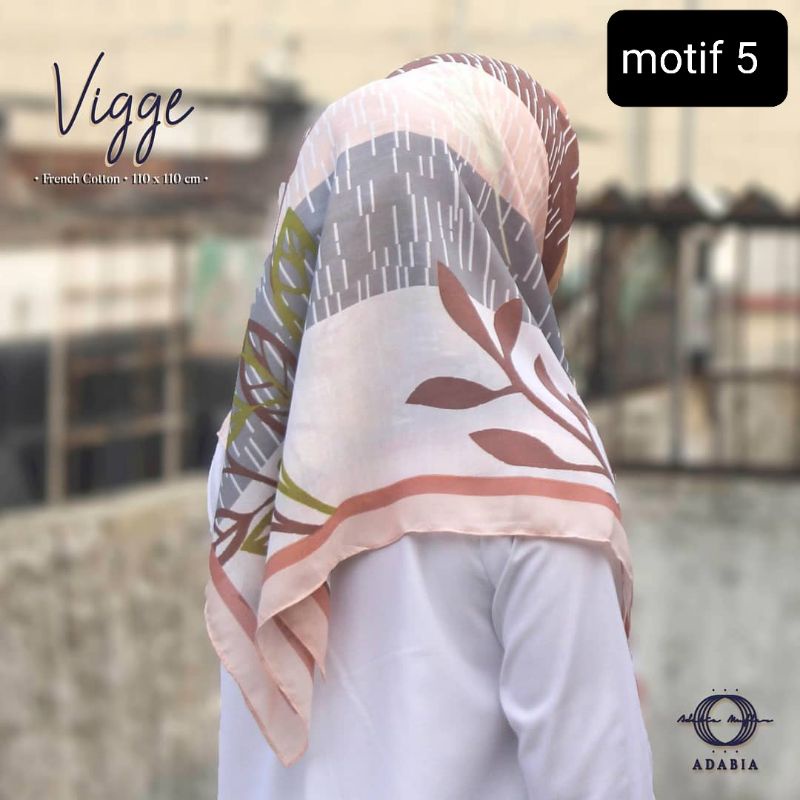 Hijab segiempat  Vigge motif by Adabia mufler