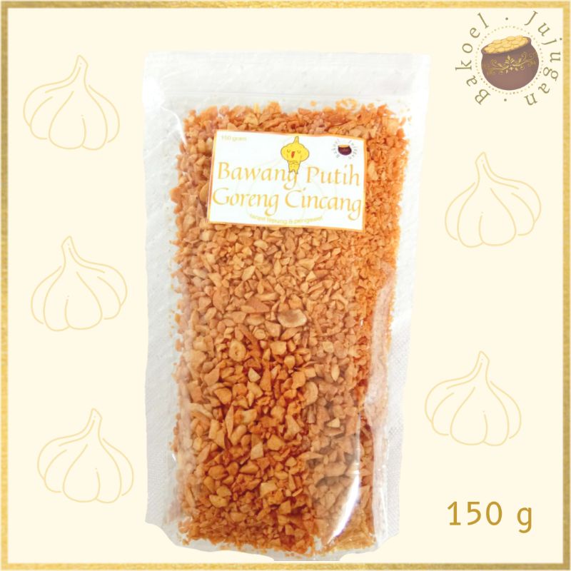 

Bawang Goreng 150 gram / Bawang Putih Kating Goreng Cincang / Fried Minced Garlic
