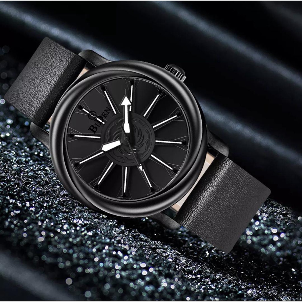 JAM TANGAN PRIA ORIGINAL BIDEN 0198 ANALOG TALI KULIT