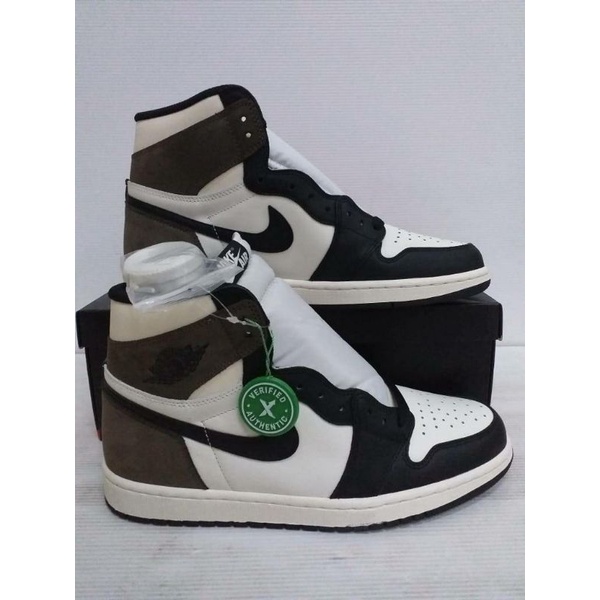 nike air jordan retro 1 high dark mocha 100% authentic