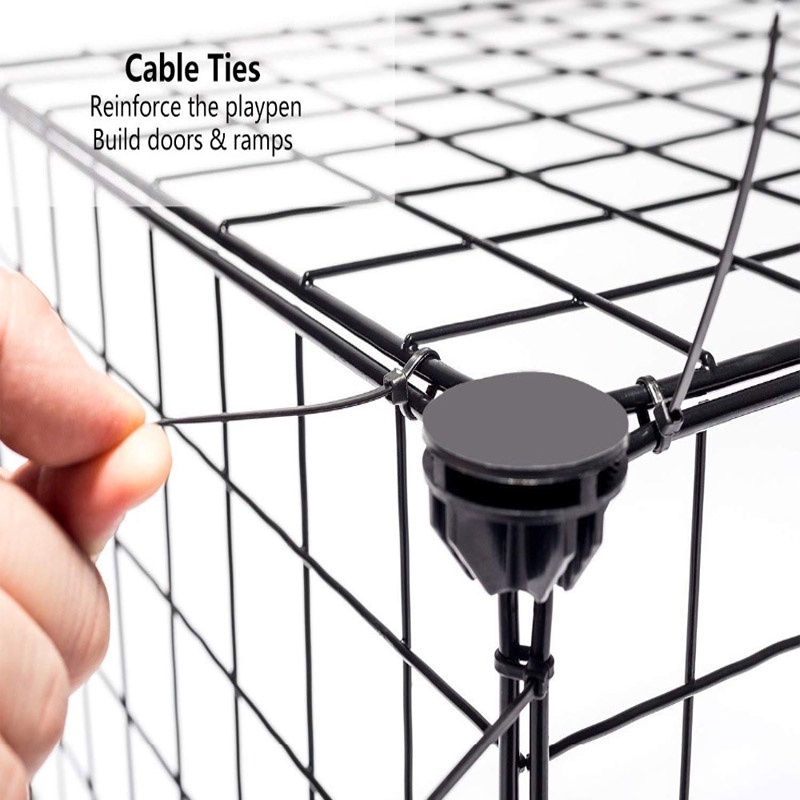 Pet Cage Besi Kandang hewan/Kandang Anjing/Kandang Kucing/Kandang Kelinci/Kandang Lipat DIY kandang Pagar-4