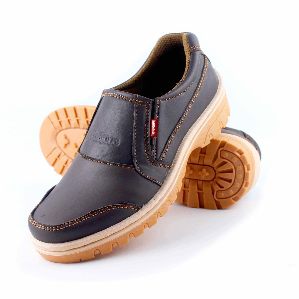 Sepatu Slip On Pria Kulit Asli Original Model Casual HIRIO CK MILD