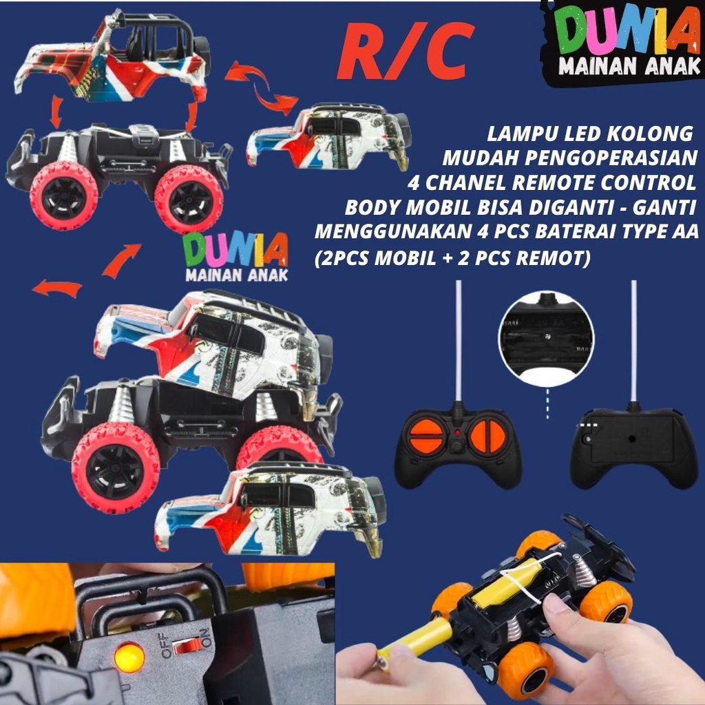 Mobil Remot Kontrol / RC Offroad / Rock Crawler Mobil Jeep Remote Control Mini Climber New Edition