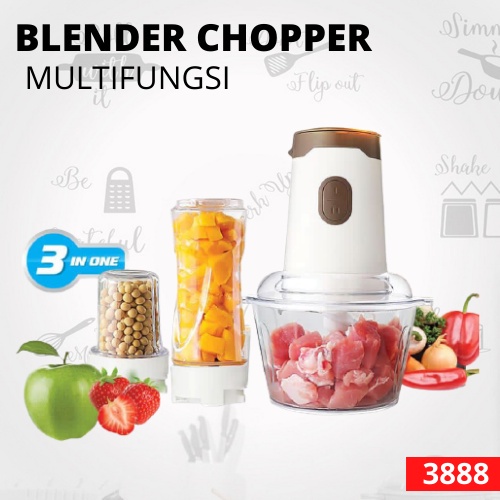 Blender Chopper Multifungsi / Blender Set Penggiling Makanan Blender 3in1 7888