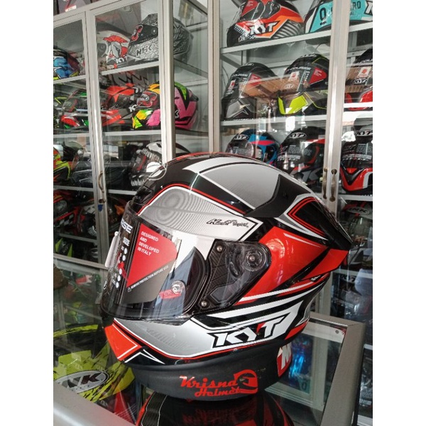 Helm Full Face KYT TT COURSE TOURIST RED FLOU
