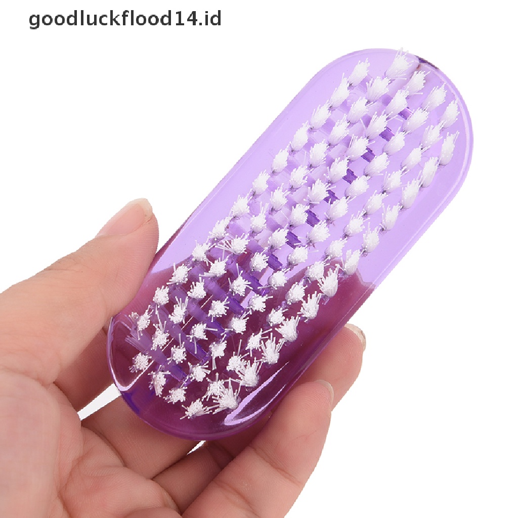 [OOID] Plastic Nail Cleaning Scrubbing Brush Double Sided Hand Nail Brush Cleaner ID