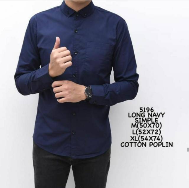 Ⓝxvf-648 Kemeja Pria Polos Fashion Maikel Katun Strit LD100 PJ70 Allsize M L XL Kerja Formal TERBARU