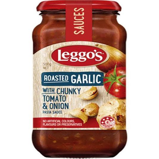 

leggo's roasted garlic with chunky tomato & onion 500gr