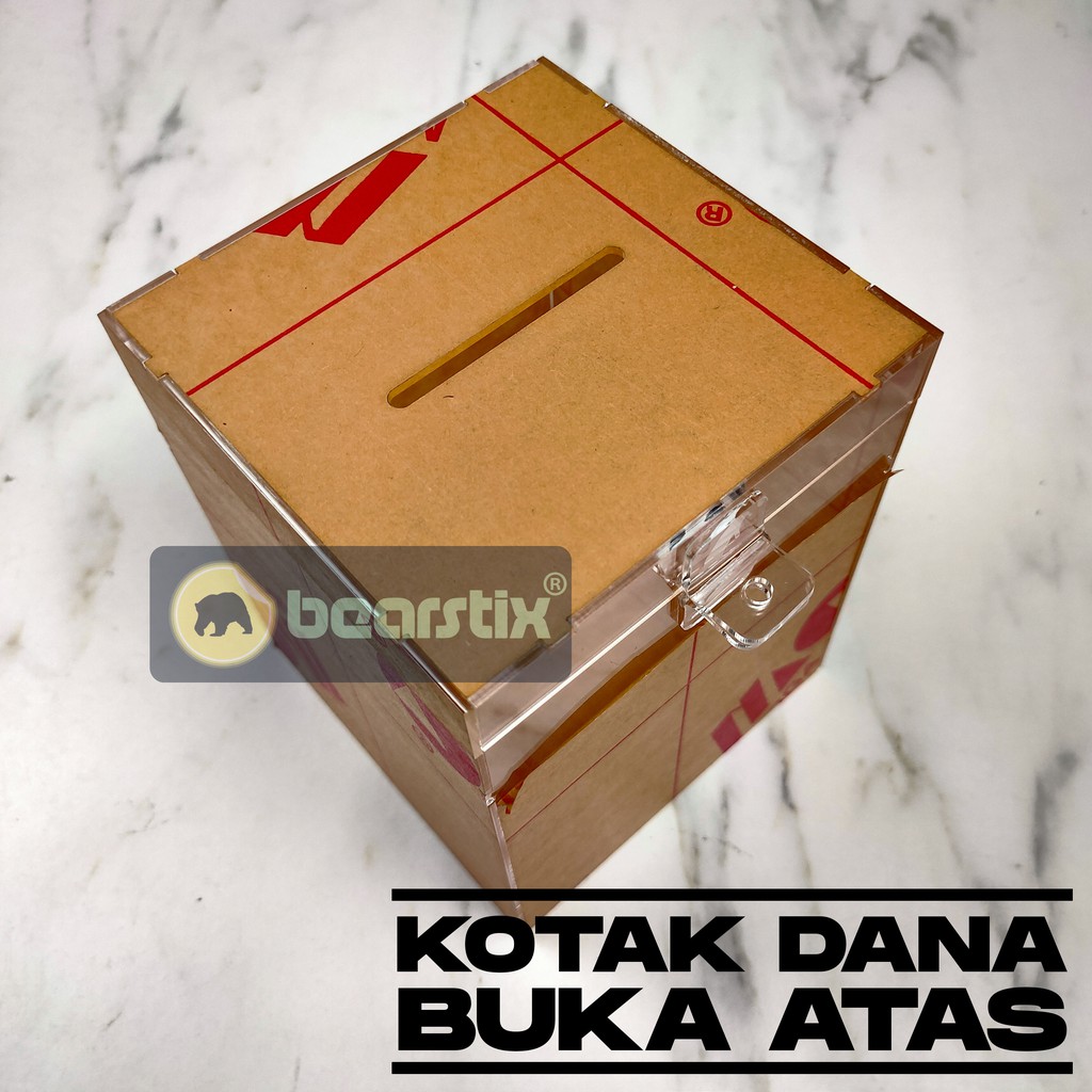 Kotak Amal Akrilik kotak dana sumbangan saran masjid infaq undian celengan box kotak tip uang ATAS