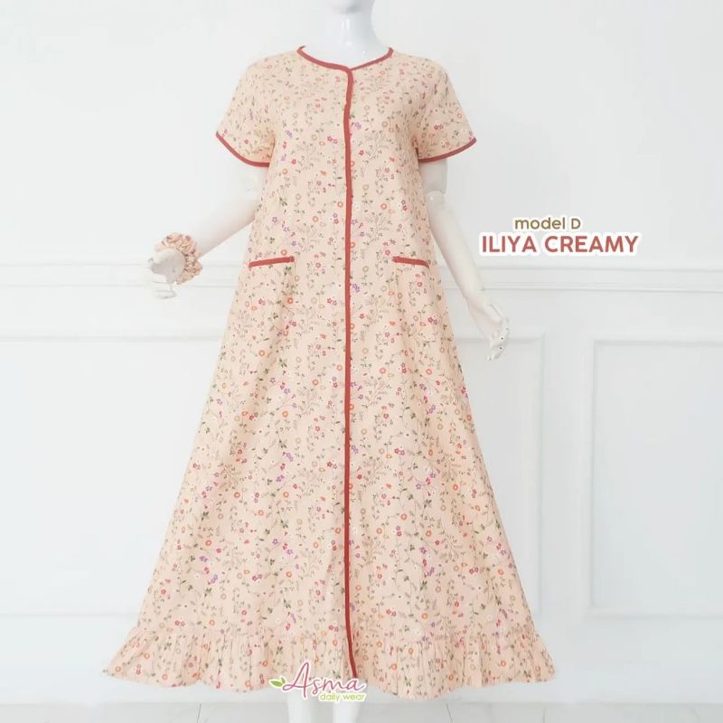 Daster motif Iliya Creamy By Asma Daily wear