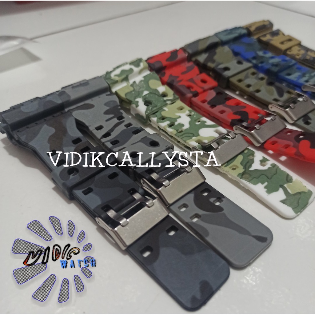 Strap Tali Jam Tangan Casio G Shock GA100 GA110 GA120 GA150 GA200 GA201 GA300 GA400 GA700 G GR GW8900 Army