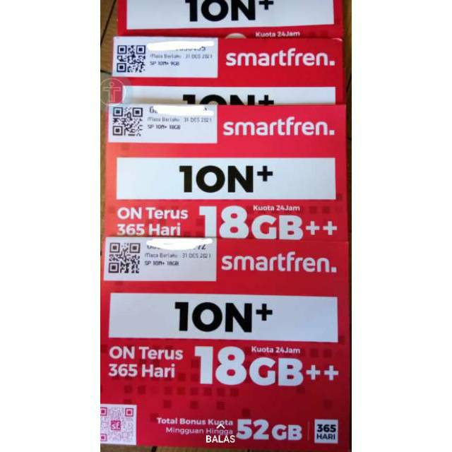 Kuota Perdana Smartfren 1ON + (ion plus) 18GB ++