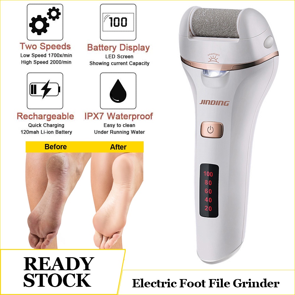 Penghalus Kaki Elektrik Perawatan kaki Portable Foot File Grinder Alat penghalus tumit kaki elektrik penghilang kapalan Alat Manicure Pedicure