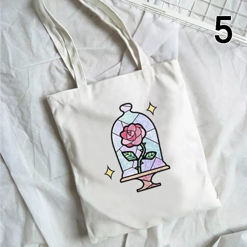 Tas wanita tote bag Tas Belanja Wanita Hadiah Guru Tas Kawaii Cetak Tas Belanja Kanvas Belanja Harajuku Tas Tangan Perempuan Nilon Tas Tangan Anak Satu Bahu