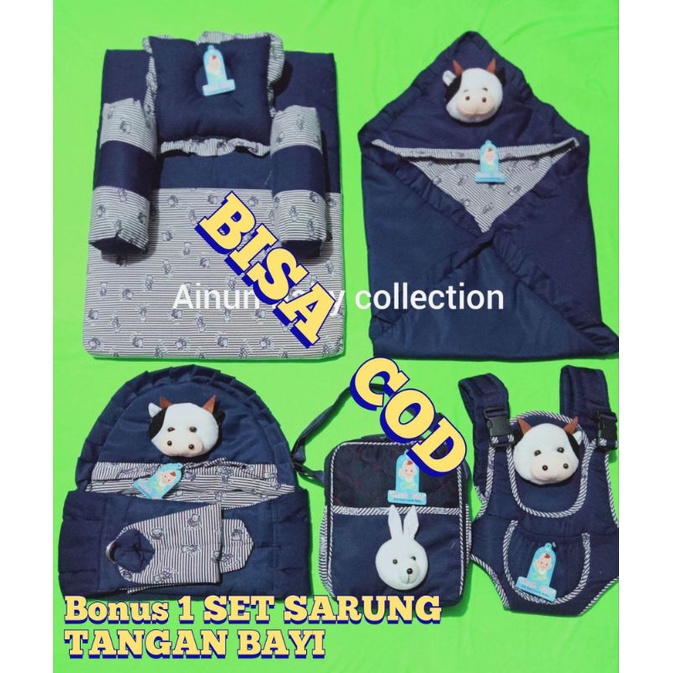 PAKET HEMAT 5 IN 1 SET PERLENGKAPAN BAYI TERMURAH (GRATIS 1 SET SARUNG TANGAN/ KAKI BAYI/