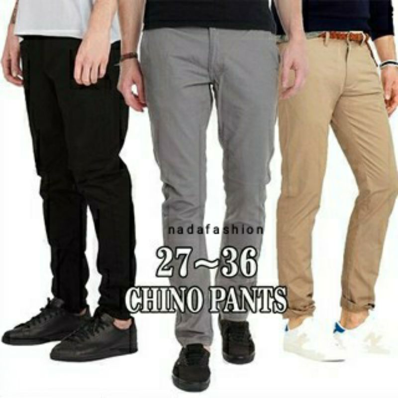 CELANA PANJANG PRIA Chino Slimfit KERJAHARIAN Santai Casual Formal  Size 27-38