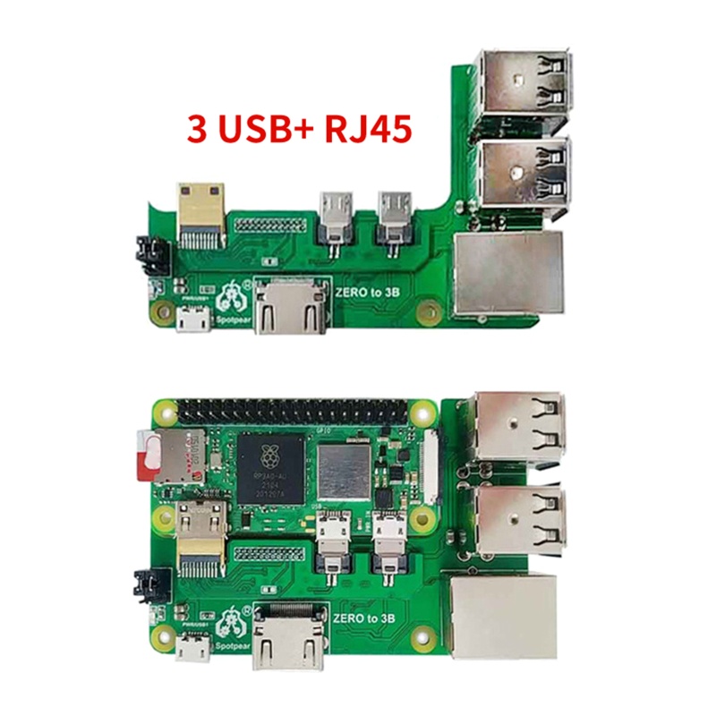 Btsg Topi HUB USB 3per4port Untuk Raspberry Pi Zero 2W Papan Ekstensi USB Ke UART Untuk Debugging Serial Untuk USB