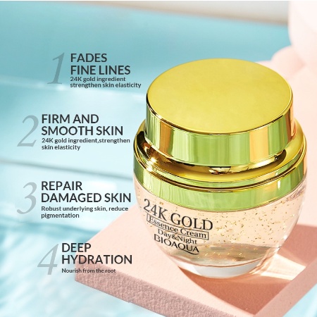 ⭐BAGUS⭐BIOAQUA 24K GOLD SERIES | Cream Cleanser Serum Toner
