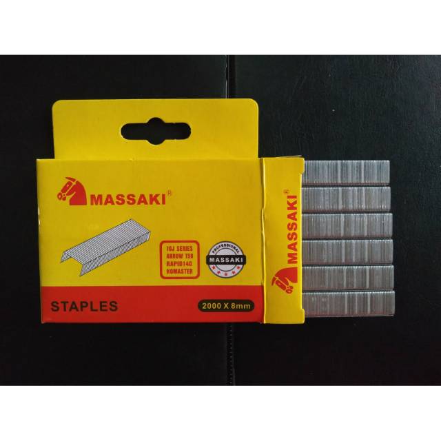 

ANAK HEKTAR TEMBAK ISI STAPLES REFILL STAPLES MASSAKI 8 MM X 2000 PCS