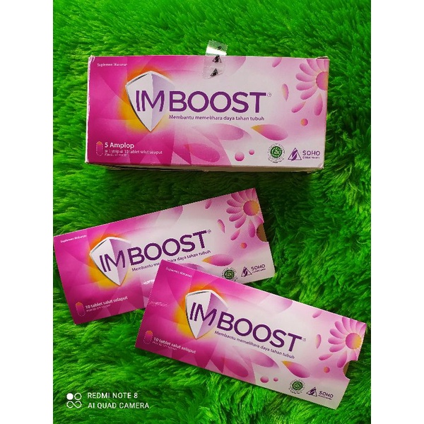 SUPLEMEN IMUN DAYA TAHAN TUBUH IMBOOST / IMBOST / IMBUS 1 strip @10 tablet