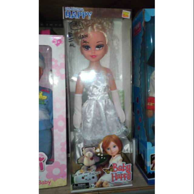 Boneka bayi barbie baby angel happy wedding dress