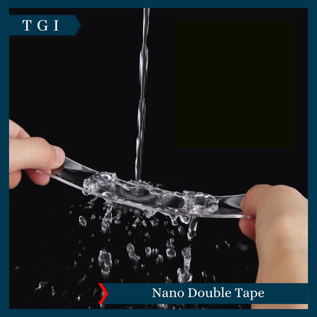 TGI - DOUBLE TAPE NANO TAPE GRIP TAPE ISOLASI 2 SISI SELOTIP TAPE PEREKAT SUPER