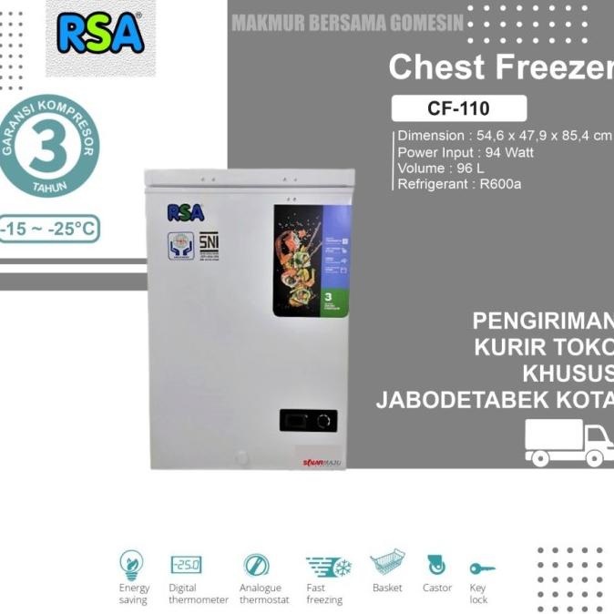 Chest Freezer RSA CF-110 Freezer Box CF110 100 liter