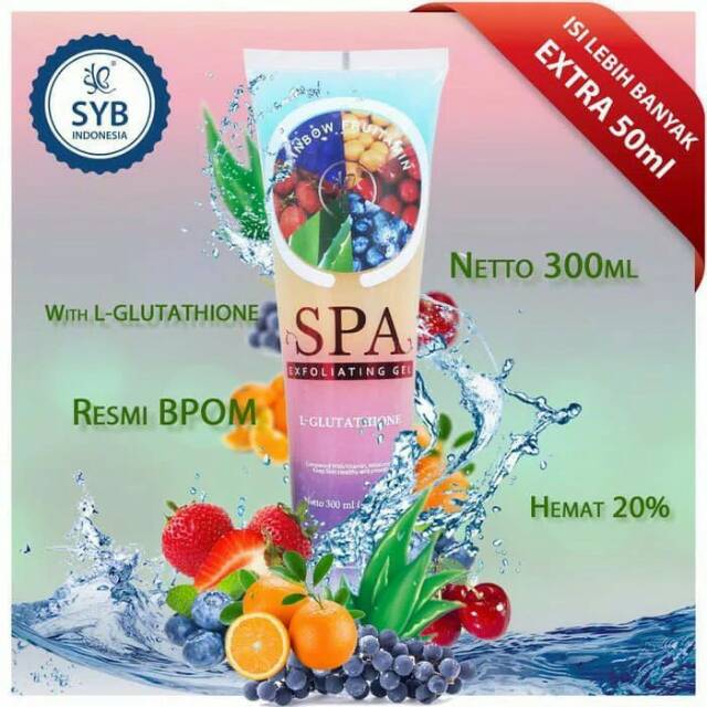 SYB RAINBOW FRUITAMIN SPA EXFOLIATING GEL ANGKAT DAKI PEMUTIH KULIT