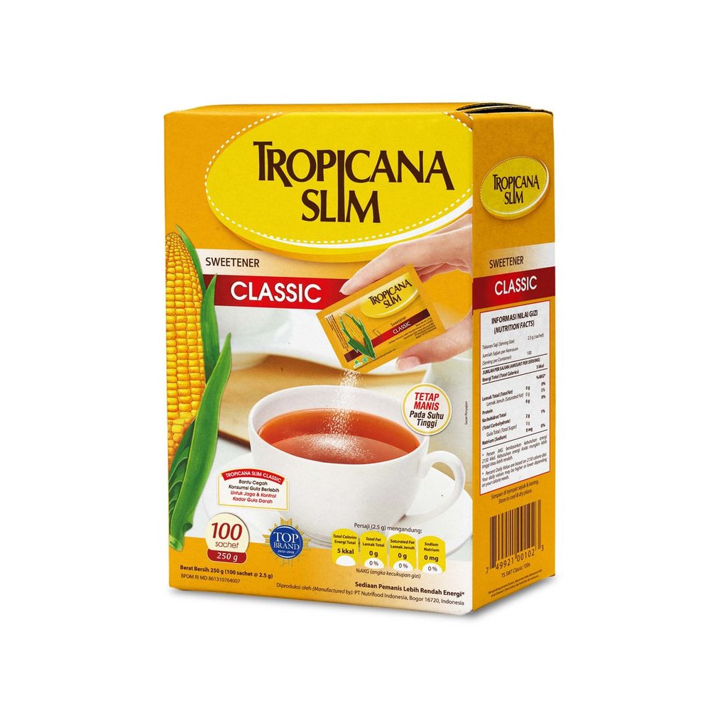 

Tropicana Slim Sweetener Low Calori 100X2.5gr