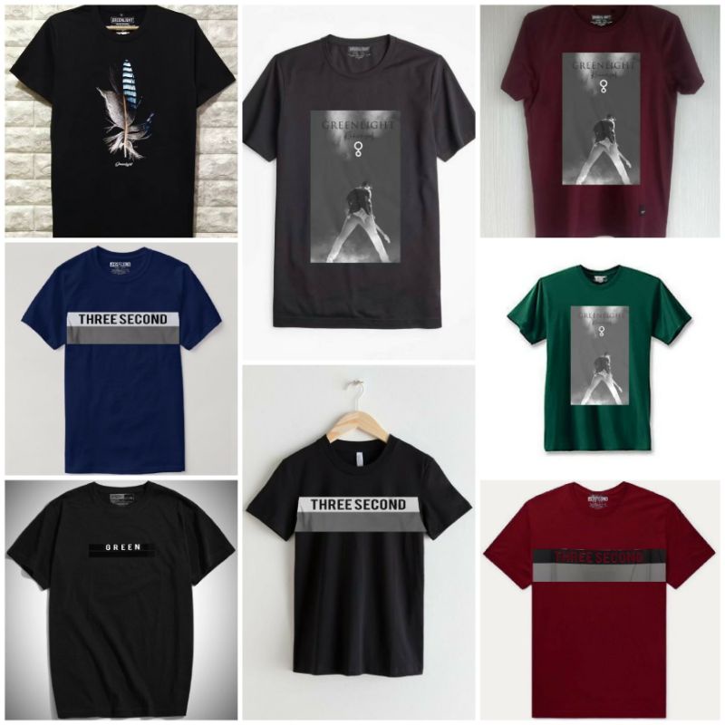 UKURAN JUMBO /greenlight / kaos greenlight original pria 100% / kaos greenlight original / greenligh