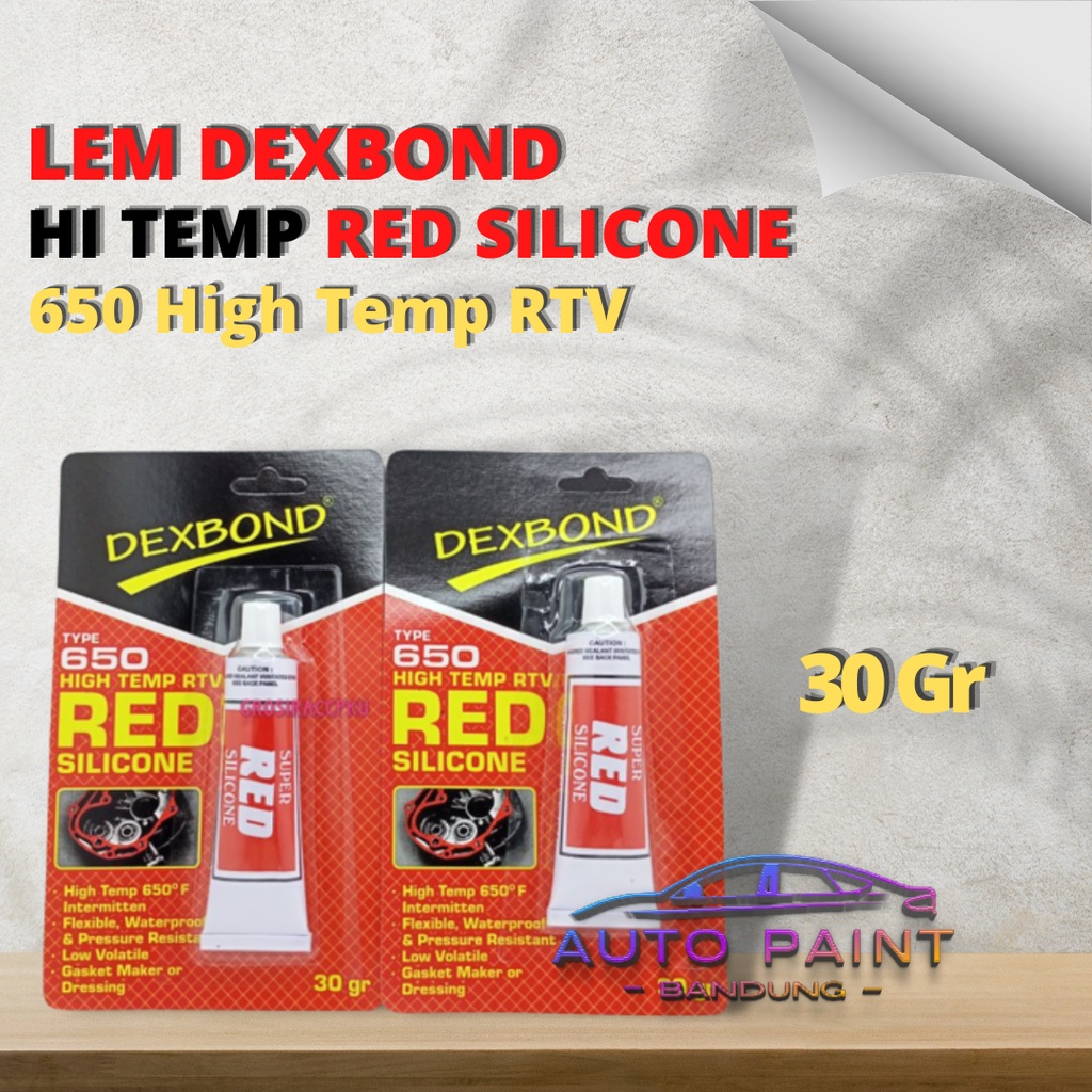 

LEM Silikon Sealer Merah Tahan Panas DEXBOND Hi-Temp RTV Red Silicone - 30gr