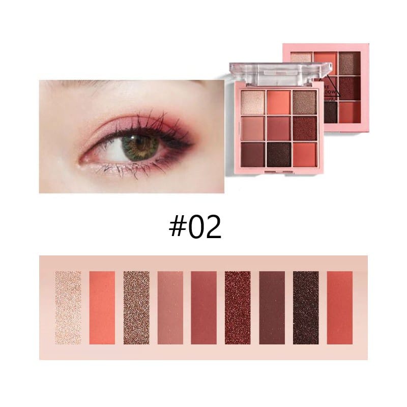 3048 Nude Matte Korean Eyeshadow Palette 9 Warna Matte Eyeshadow Smokey Eyeshadow Pigmented Termurah