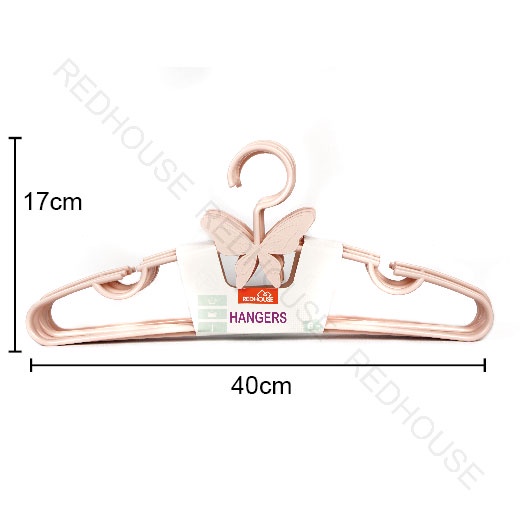 RED HOUSE GANTUNGAN BAJU Dewasa Hanger Plastick Dewasa Gambar Kupu - isi 6 PCS