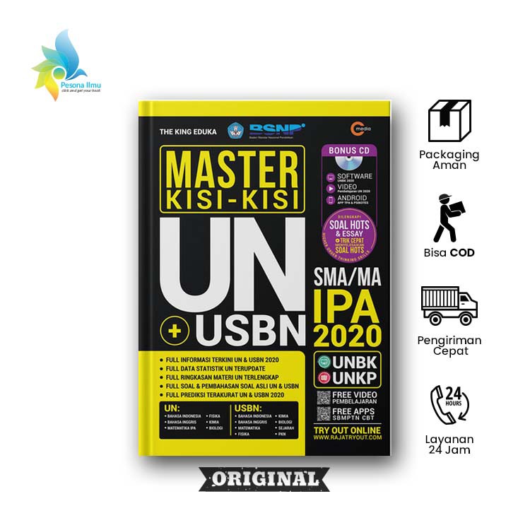 BUKU MASTER KISI - KISI UN+USBN SMA/MA IPA 2020 (PLUS CD) - Tim King Eduka