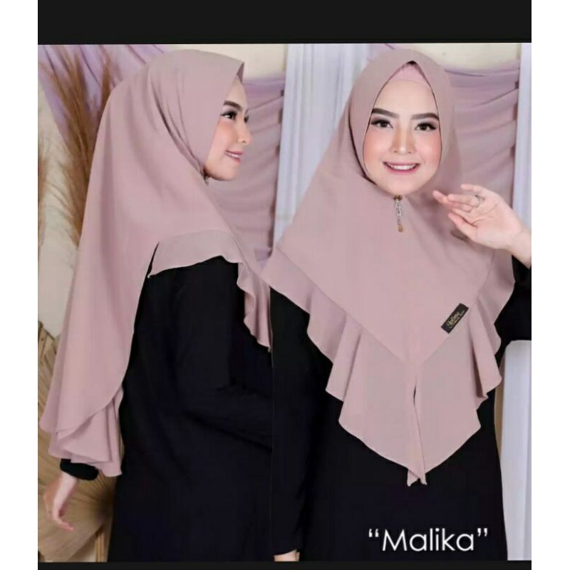 KERUDUNG KHIMAR MALIKA CERUTY PREMIUM/KHIMAR MALIKA BUSA ANTEM SIZE L-3