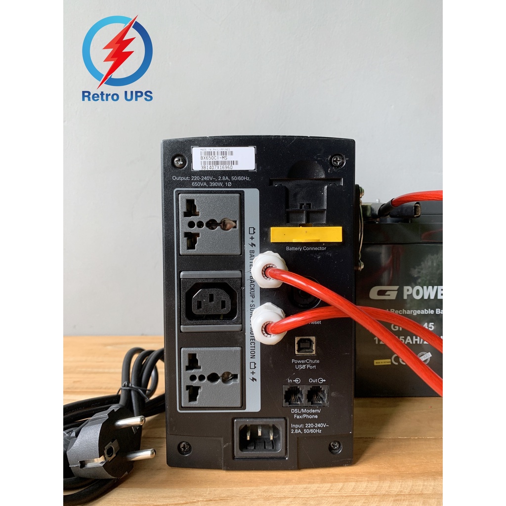 Ups Modif AKI External APC Back-UPS 650VA 12Volt  Garansi 2 Bulan