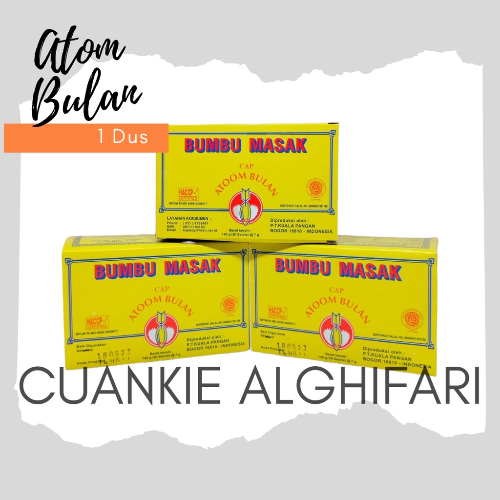 Bumbu atom bulan 1 dus lebih murah, enak dan gurih..