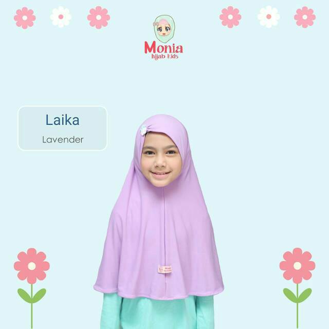  Jilbab  Anak Laika By Monia Hijab Kids usia 6 9 tahun size 