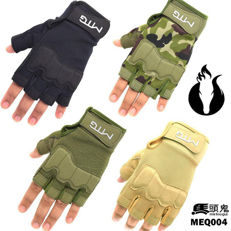 Sarung Tangan Motor Mtg 004 Loreng Setengah Jari Half Finger Berkualitas