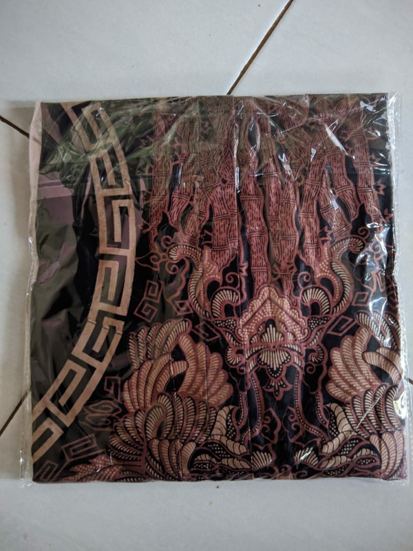 Kemeja Batik Pria Lengan Panjang Size M L Xl Xxl Bswart New Arrival