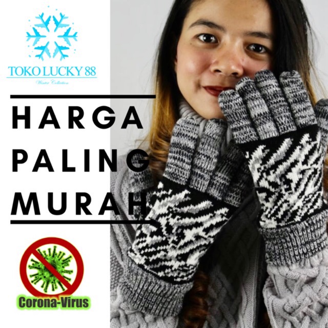 IMPORT Glove Rajut Sarung Tangan Rajut Wool Glove Winter Snow