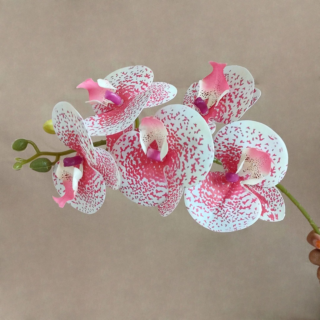 Artificial Flower Baby Orchids 5 Head Bunga Anggrek Latex Palsu Buatan Dekorasi Hias