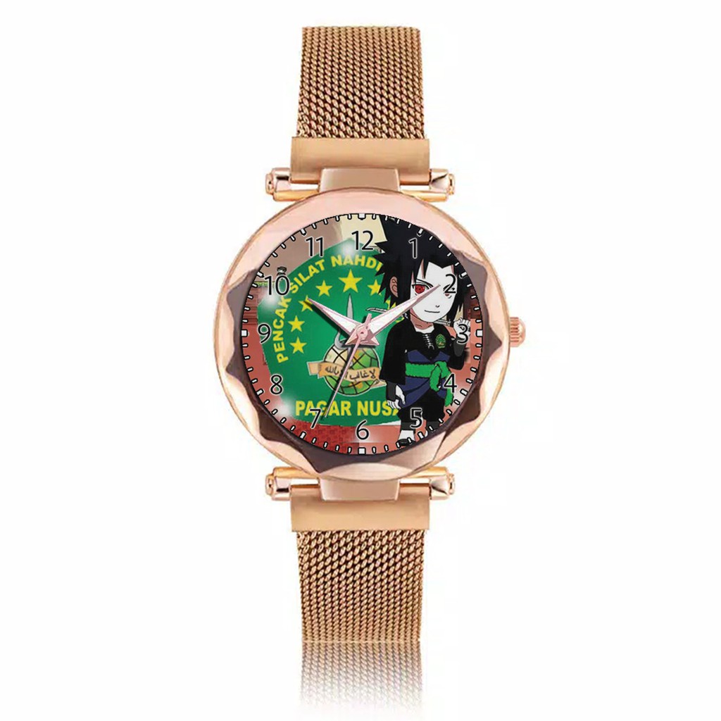 Jam Tangan Wanita Custom - PGNU PAGAR NUSA MOTIF 1 Free Box &amp; Batre Cadangan